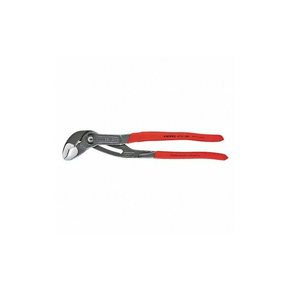Knipex 12 in V-Jaw Water Pump Plier Serrated, Plastic Grip 87 01 300 SBA