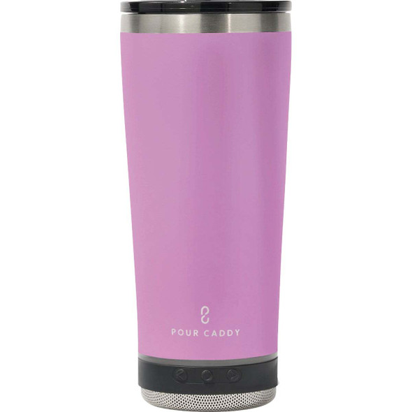 Pour Caddy Go Caddy 18 Oz. Pink Insulated Tumbler with Speaker GC-18-PINK