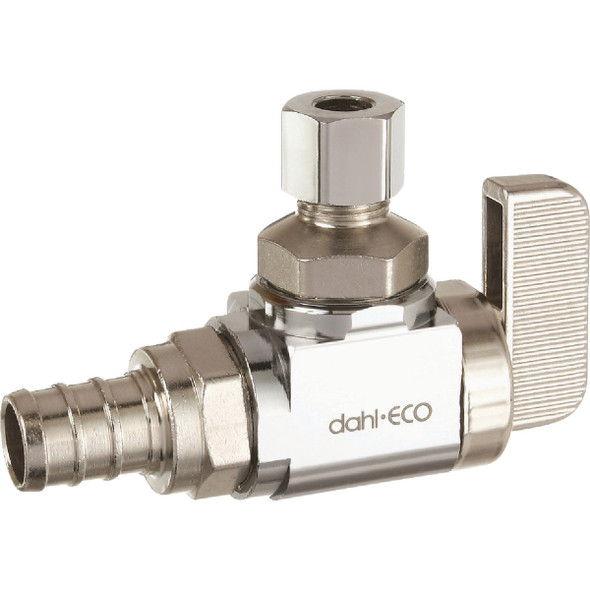 dahl 1/2 In. PEX Crimp x 1/4 In. OD Comp Angle Plated Supply Stop 611-PX3-30-BAG dahl 1/2 In. PEX Crimp x 1/4 In. OD Comp Angle Plated Supply Stop 611-PX3-30-BAG