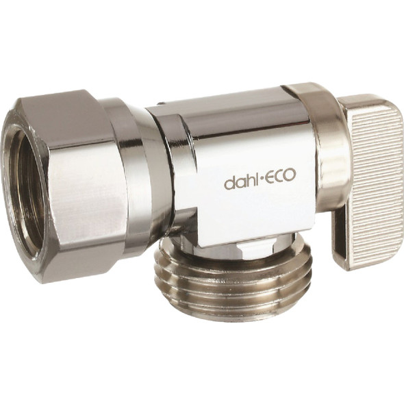 dahl 1/2 In. FIP x Male Hose Angle Plated Hose Valve 611-53-04-BAG