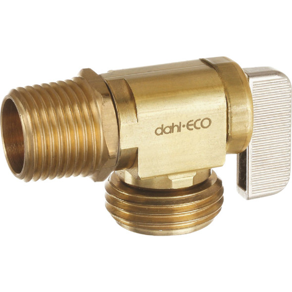 dahl 1/2 In. MIP or 1/2 In. Fem Solder x Male Hose Angle Rough Brass Hose Valve