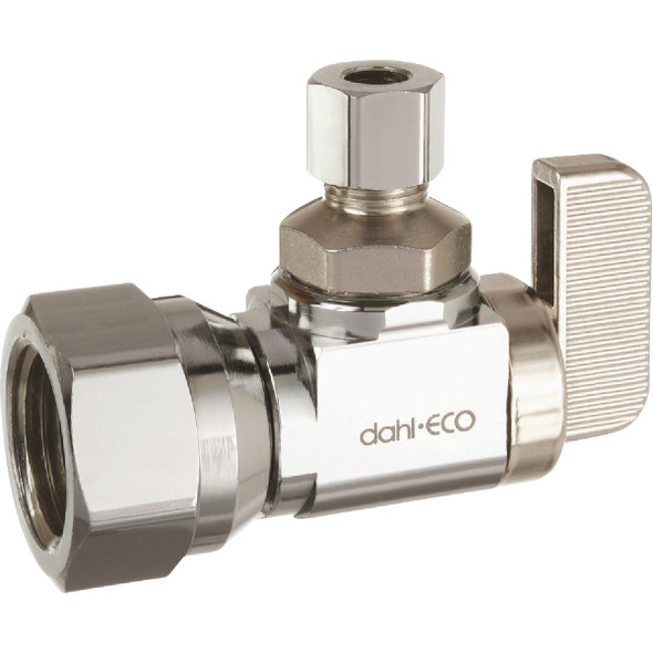 dahl 1/2 In. FIP x 1/4 In. OD Comp Angle Plated Supply Stop 611-53-30-BAG
