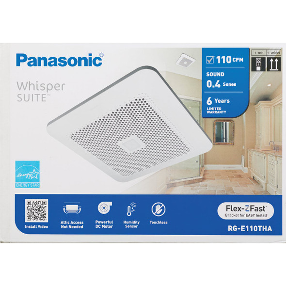 Panasonic Whisper Suite 110 CFM Touchless Bath Fan with Humidity Sensing Panasonic Whisper Suite 110 CFM Touchless Bath Fan with Humidity Sensing