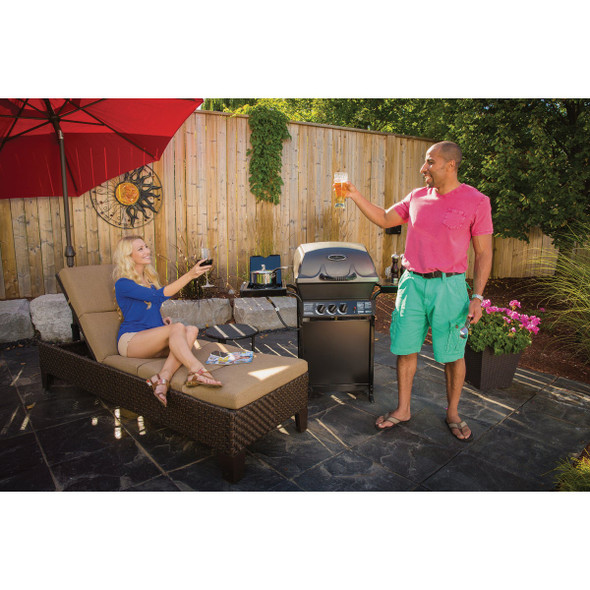 Huntington 2-Burner Black 30,000 BTU LP Gas Grill with Side Burner Huntington 2-Burner Black 30,000 BTU LP Gas Grill with Side Burner