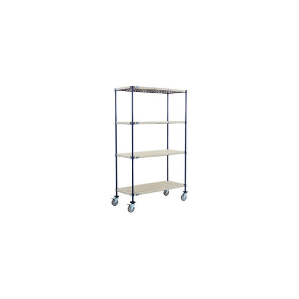 Nexel 4 Shelf Truck Nexelite 30""W x 24""D x 60""H Polyurethane Swivel Casters 2