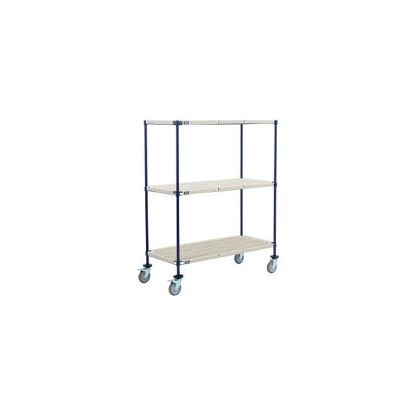 Nexel 3 Shelf Truck Nexelite 30""W x 24""D x 60""H Polyurethane Swivel Casters 2