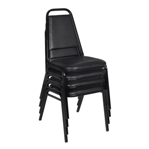 Kee Kee Round Table & Chair Set, Wood, Metal, Vinyl Top, Maple TB42RNDPLBPBK29BK