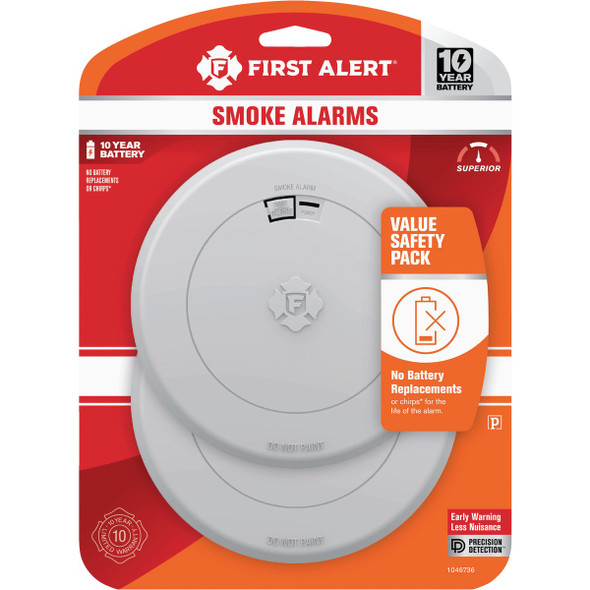 First Alert 2pk 10yrphoto Smke Alarm 1046736
