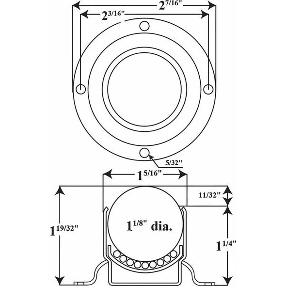 Ashland Conveyor Ball Transfer,Flange,1-1/8In Ball Dia BT FRD 4H 1.13DIA 180 CS/CS