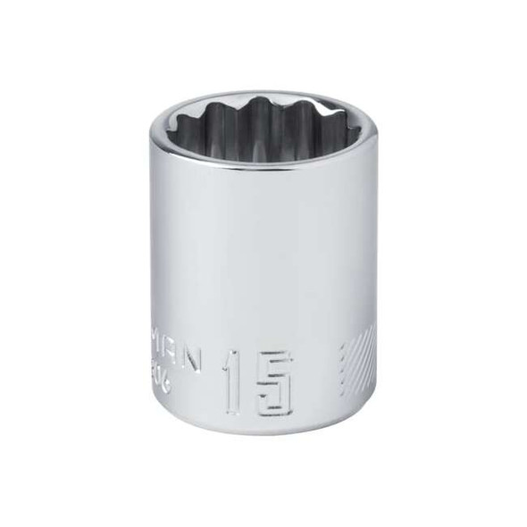Craftsman Sockets, 15 mm S x 3/8" Drive S Metric 1 CMMT44306