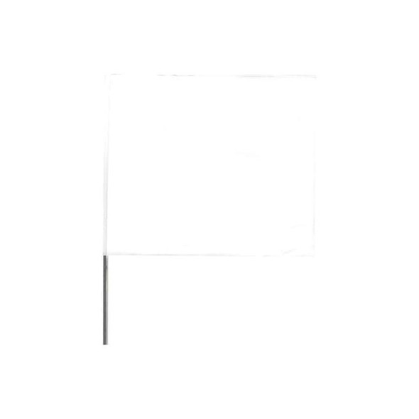 Marking Flag, Vinyl, 36" Wire Staff, Blank, 36" L., 100 PK