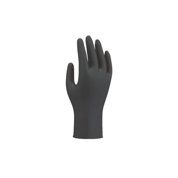 709, Disposable Gloves, 8 mil Palm, Nitrile, Powder-Free, 100 PK, Black