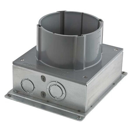 Electrical Box, 175.7 cu in, Floor Box Type, 2 Gangs, PVC, Round Shape