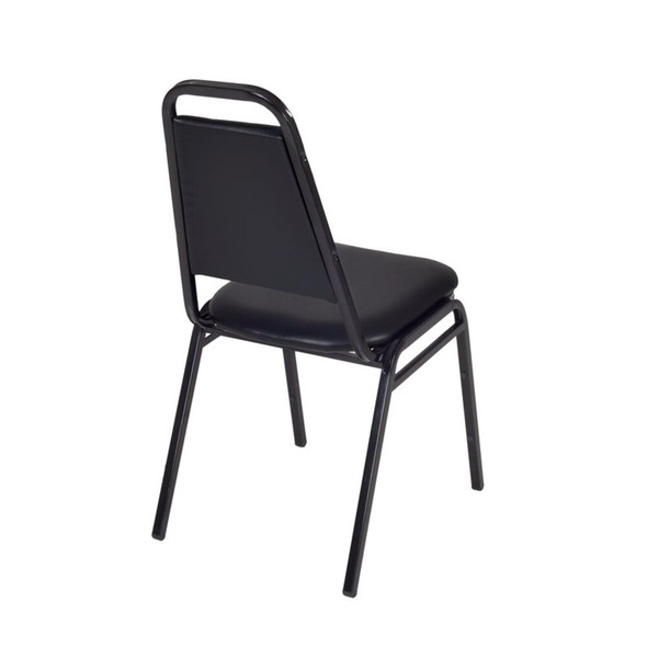 Kee Kee Round Table & Chair Set, Wood, Metal, Vinyl Top, Maple TB48RNDPLBPBK29BK