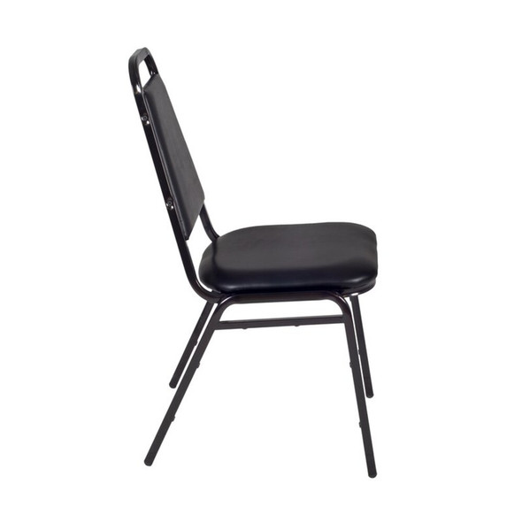 Kee Kee Square Table & Chair Set, Wood, Metal, Vinyl Top, Grey TB3636GYBPBK29BK