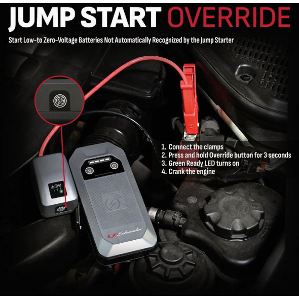 Schumacher Automatic 4-in-1 Lithium 12V Automotive Jump Starter with Wireless Portable Power Pack Schumacher Automatic 4-in-1 Lithium 12V Automotive Jump Starter with Wireless Portable Power Pack