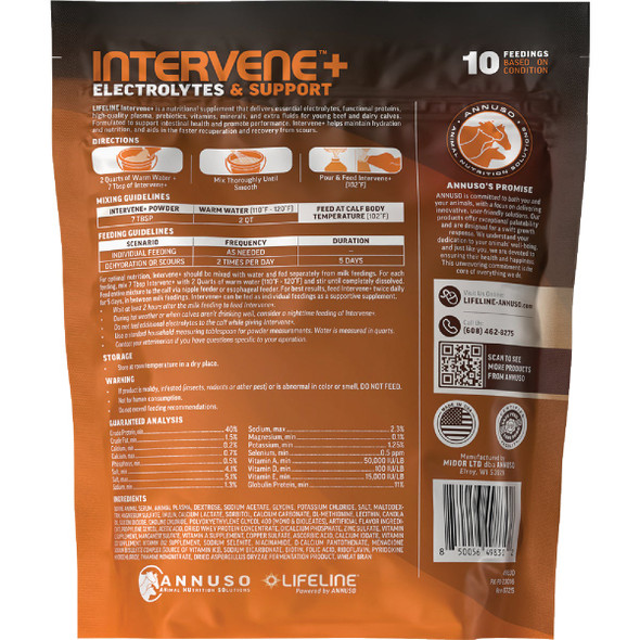 LifeLine Intervene+ 1 Lb. Electrolytes & Support for Calves