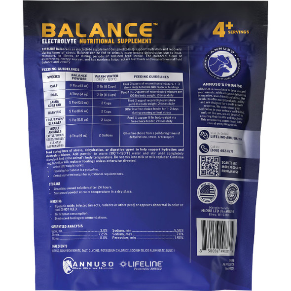 LifeLIne Balance 1 Lb. Multi-Species Electrolyte Nutritional Supplement 49881 746742