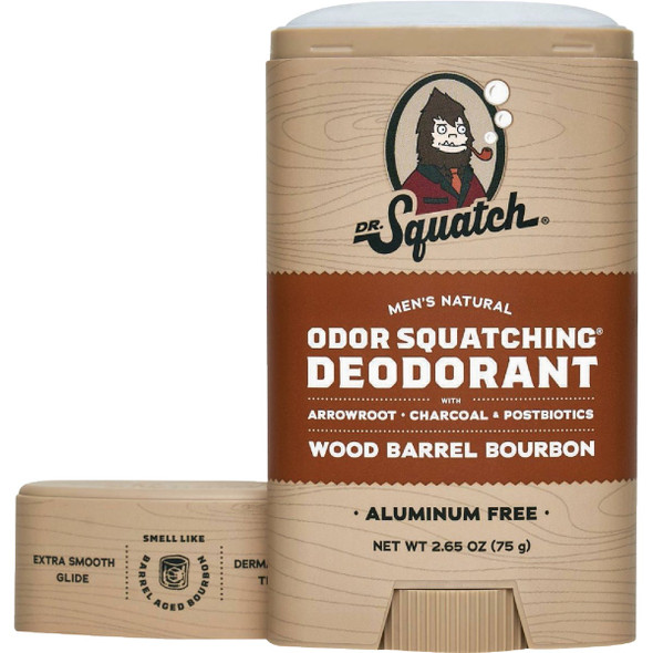 Dr. Squatch 2.65 Oz. Wood Barrel Bourbon Deodorant Dr. Squatch 2.65 Oz. Wood Barrel Bourbon Deodorant