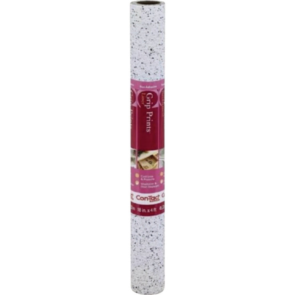 Con-Tact 18 In. x 4 Ft. Granite Black & White Grip Non-Adhesive Shelf Liner