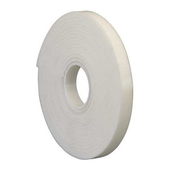 Double-Sided Foam Tape, 3/4 in W, 5 yd L, 1/8 in, Acrylic Foam, Double-Sided