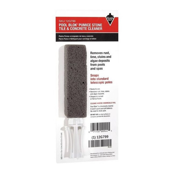 Tough Guy Pool Concrete/Tile Cleaner,6" L 12G799