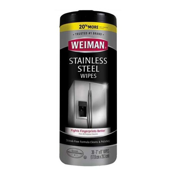 Weiman Wet Cleaning Wipes,Canister,White 92