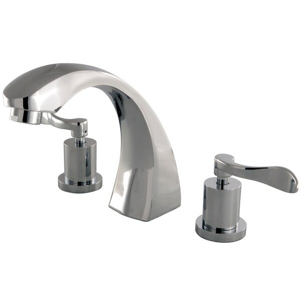 Kingston Brass Roman Tub Faucet, Polished Chrome, Deck Mount KS4361DFL