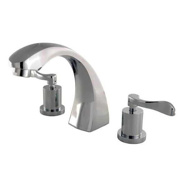 Kingston Brass Roman Tub Faucet, Polished Chrome, Deck Mount KS4361DFL