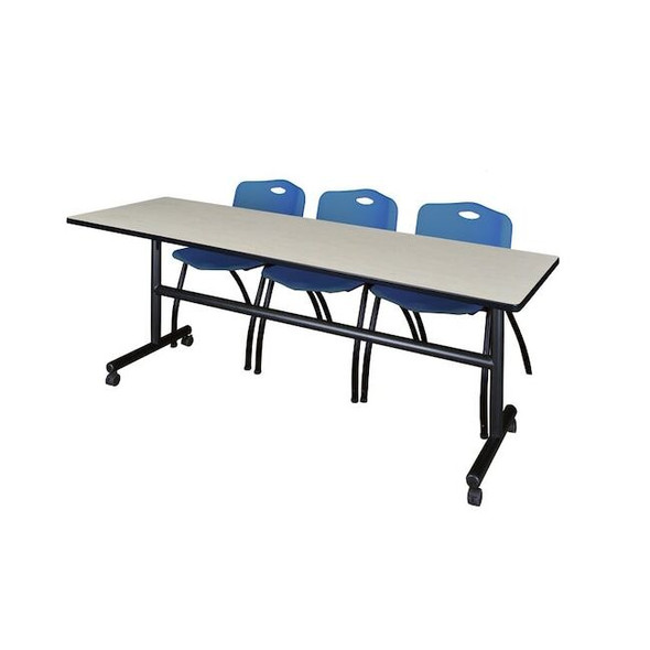 Kobe Rectangle FlipTop Table, 84" W, 29" H, Laminate Top, Maple MKFT8424PL47BE