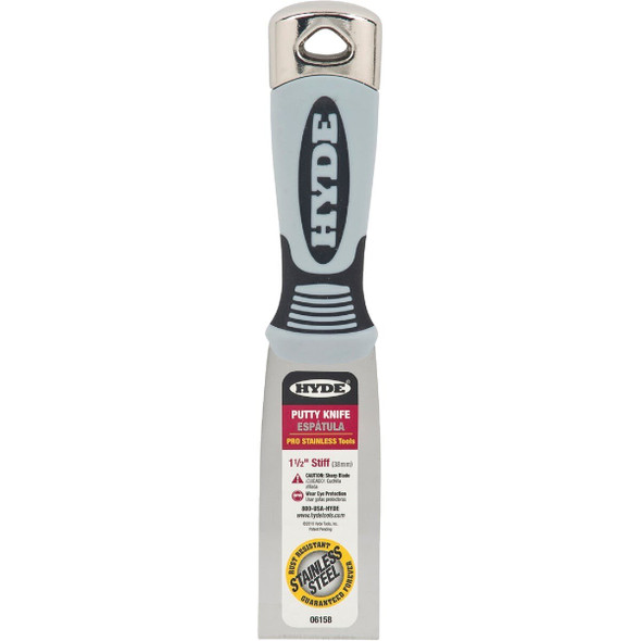 06158 Hyde Pro Stainless 1-1/2 In. Stiff Putty Knife