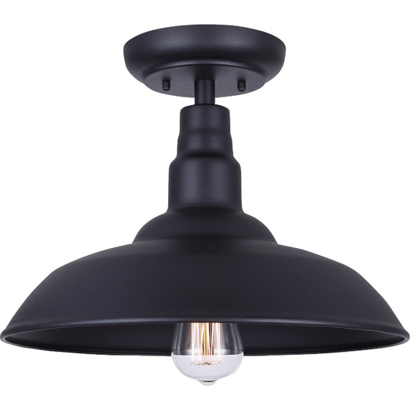 Canarm Valec Type A 100W Black Outdoor Ceiling Light Fixture IOL695BK
