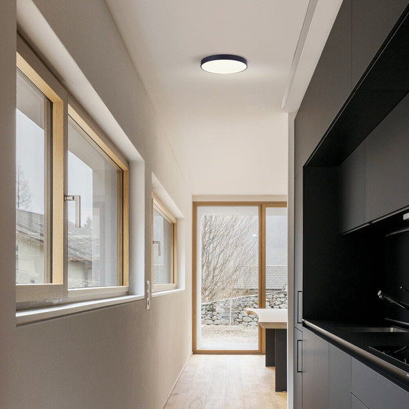 Canarm 8 In. Black Edgeless LED Disc Light Fixture DL-8F-15WS-BK-C 556747