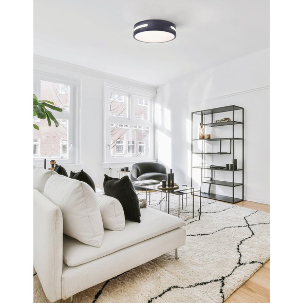 Canarm 13 In. Black Integrated LED Flush Mount Light Fixture