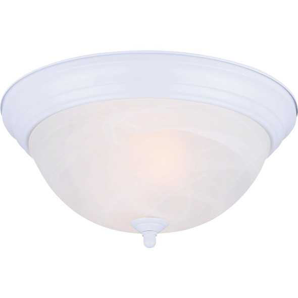 Canarm 13 In. 2-Light White Alabaster Glass Flush Mount Ceiling Light Fixture