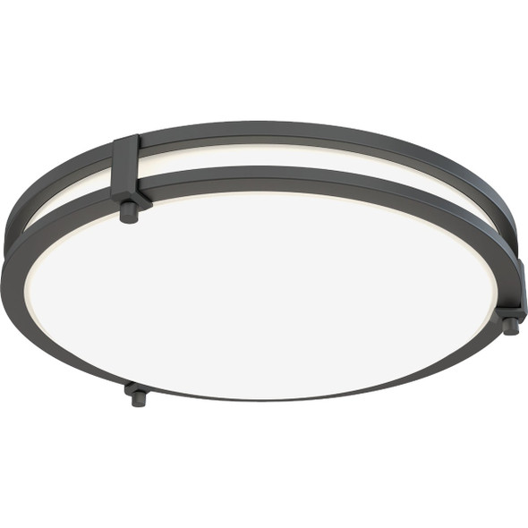 Juno Saturn 13 In. Matte Black Round Semi-Flush Mount Light Fixture *287PRX
