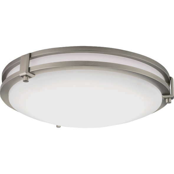 Juno Saturn 13 In. Brushed Nickel Round Semi-Flush Mount Light Fixture *287PS1