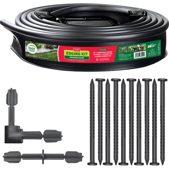 Plus 4.5"x20' Blk Plus Edging 35320
