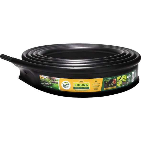 Master Mark Pro 5 In. x 20 Ft. Black Plastic Edging Kit with YardPack 35920