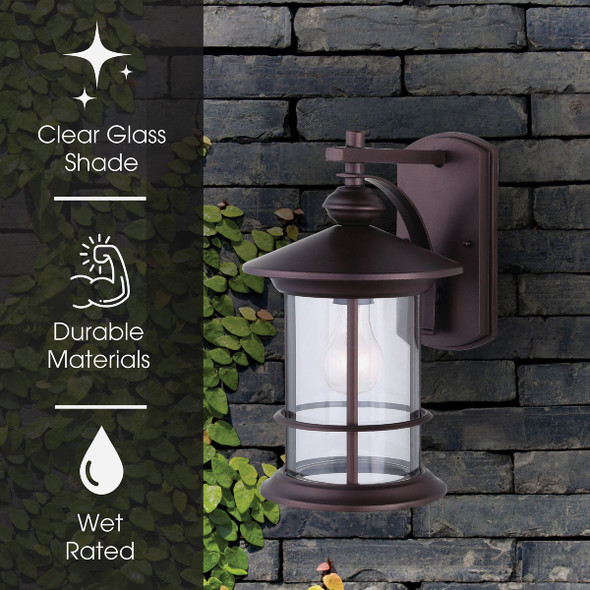 Canarm Treehouse 100W Oil Rubbed Bronze Outdoor Wall Light Fixture