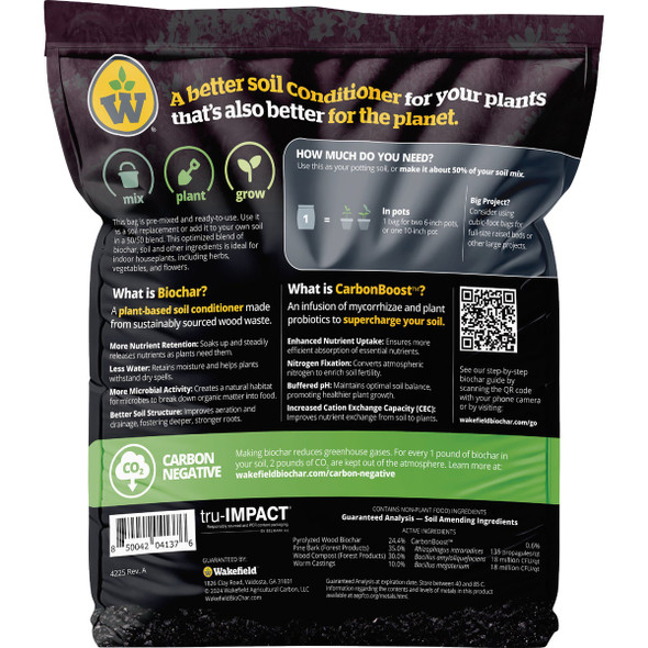 Wakefield Biochar 2 Qt. Indoor Plant Soil Mix 4225 750853