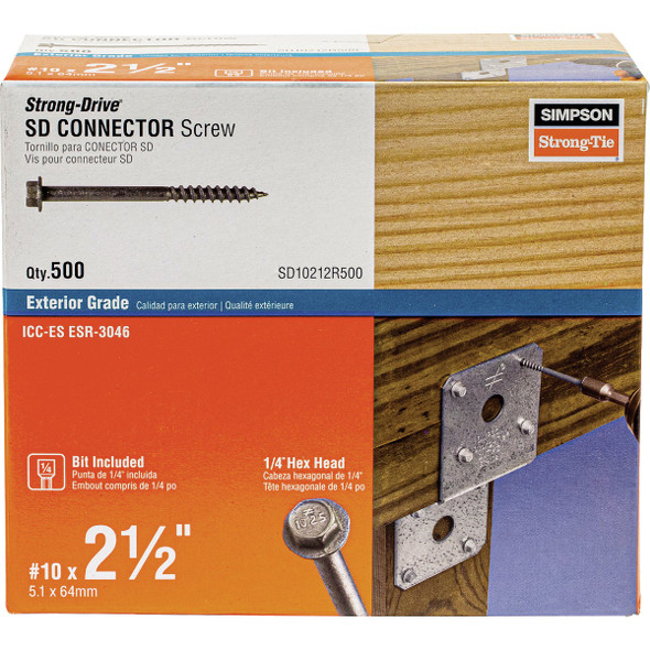 Simpson Strong-Tie 500ct Sd #10x1.5" Screw SD10212R500 223102