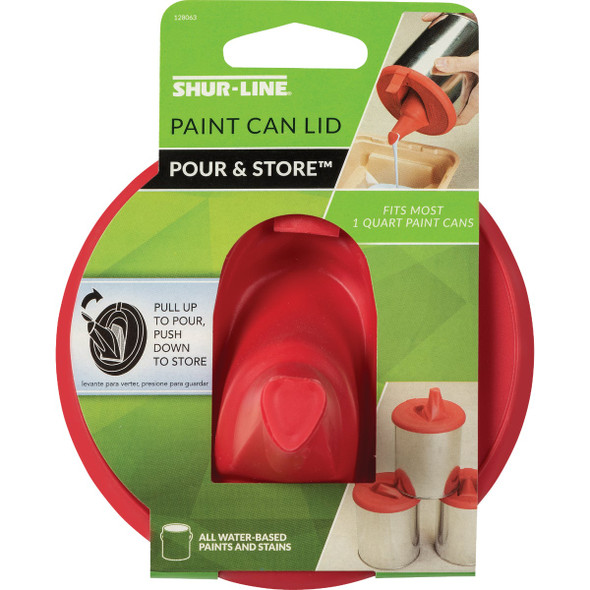 Shur-Line Store & Pour Lid for 1 Qt. Can, Red 2007064R