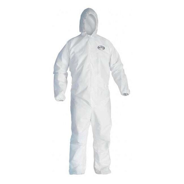 Kleenguard Hooded Disp. Coveralls,White,4XL,PK21 46117