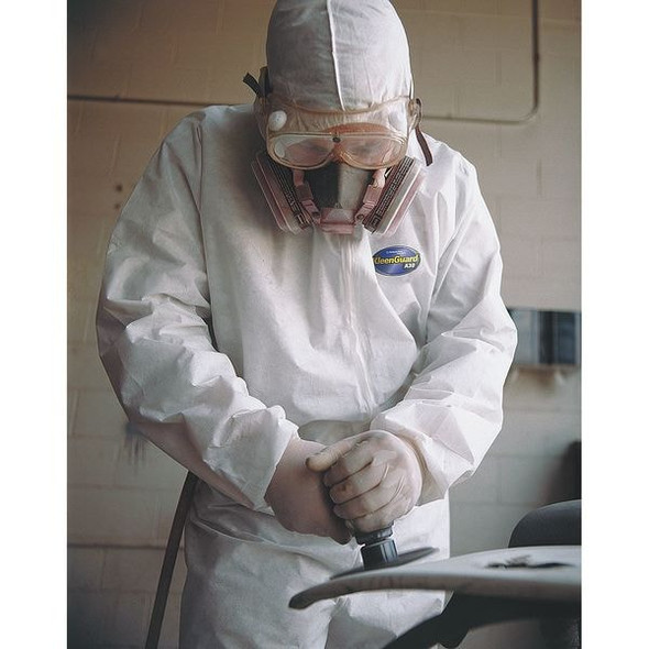 Kleenguard Hooded Disp. Coveralls,White,4XL,PK21 46117