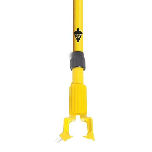 Tough Guy Clamp On Wet Mop Handle, Yellow, Fiberglass 22F184