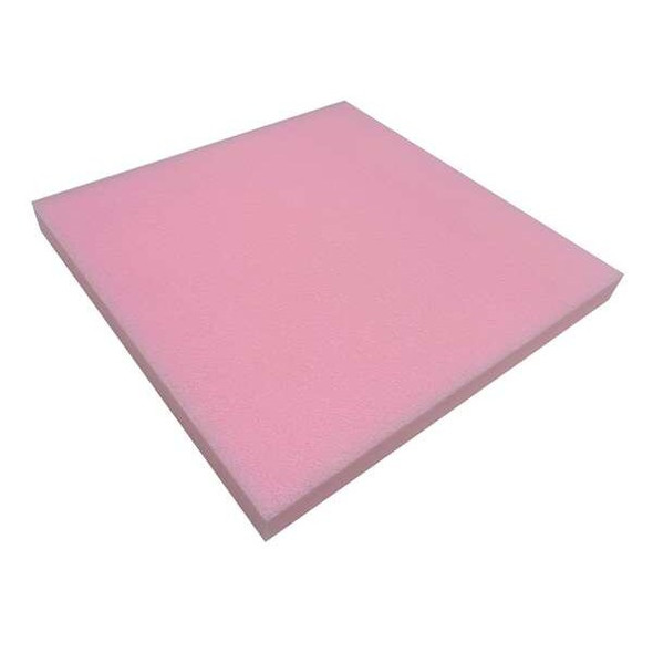 Foam Sheet, Water-Resistant Closed Cell, 24 in W, 36 in L, 1 in Thick, Pink