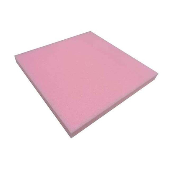 Foam Sheet, Water-Resistant Closed Cell, 24 in W, 36 in L, 1 in Thick, Pink