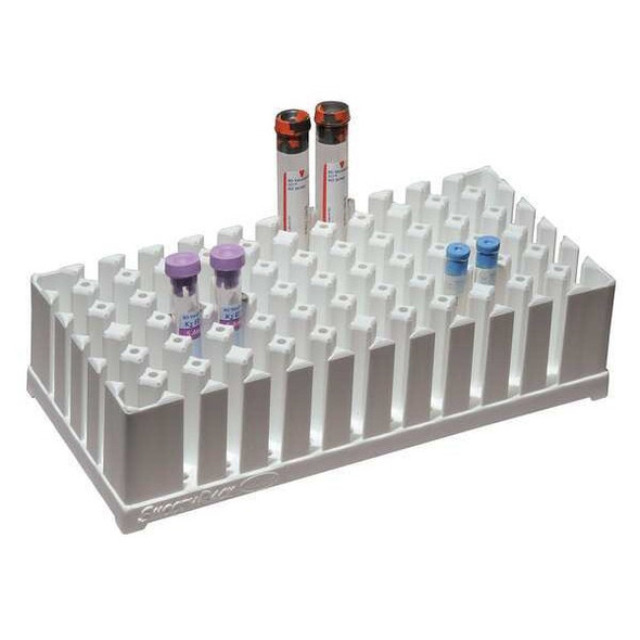Smoothrack Smooth Test Tube Rack,5x9-1/2 In,White SR-W Smoothrack Smooth Test Tube Rack,5x9-1/2 In,White SR-W