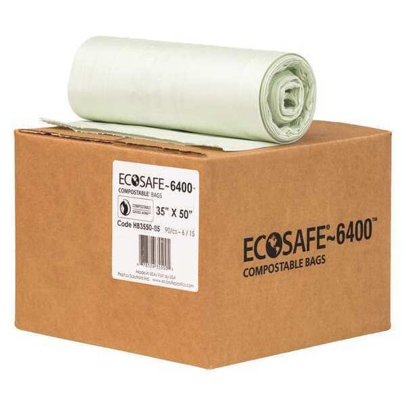 Ecosafe-6400 Trash Bags, Grn, PK90 HB3550-8 Ecosafe-6400 Trash Bags, Grn, PK90 HB3550-8